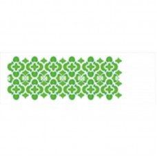 Stencil OPA 962 Border Folha 10X30cm_OPA962